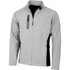 Gents Pro Tech Long Sleeve Winter Tech Waterproof Wind Jacket Grey - Black