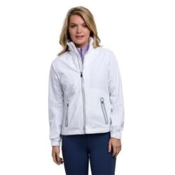 Ladies Olivia Hooded Waterproof Jacket White
