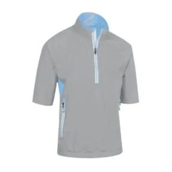 Gents Power Torque ¼ Zip Short Sleeve Waterproof Top Metallic Silver - Atlantic