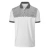 Gents Monarch Polo Shirt White - Slate Grey