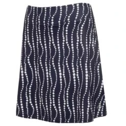 Ladies Molly Printed Flared Skort Mono - White