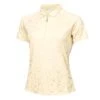 Ladies Kathleen Silver Foil Polo Shirt Stone