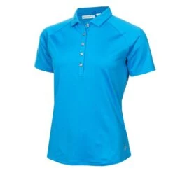 Ladies Katina Ripple Polo Shirt Cobalt