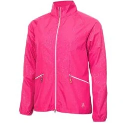 Ladies Keeva Jacquard Windbreaker Magenta
