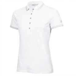 Ladies Martha Pique Polo Shirt White