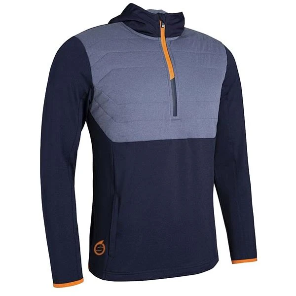 Gents Everest Padded Hoodie Navy - Navy Marl - Lava