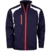 Gents Valberg Waterproof Stretch Mesh Golf Jacket Navy - White - Red