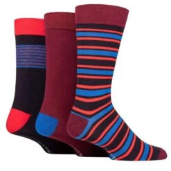 Gents Lyle Sock Gift Box(3 Pair) 7 11 Navy Stripe