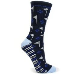 Flag Emblem Ladies Sock Navy