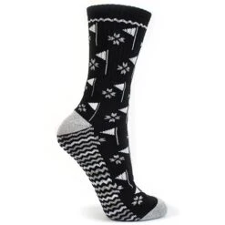 Flag Emblem Ladies Sock Black